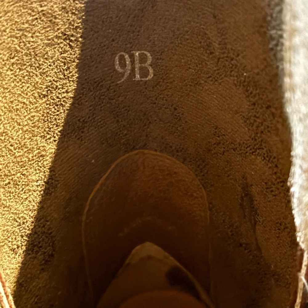 Ariat Cream Heeled Boots with Intricate Stitching - Picture 4 of 5